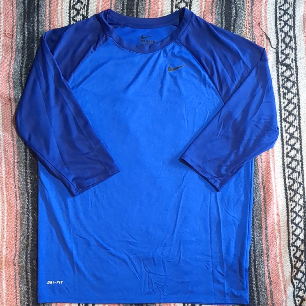 Nike Blue Dri-FIT Long Sleeve Shirt